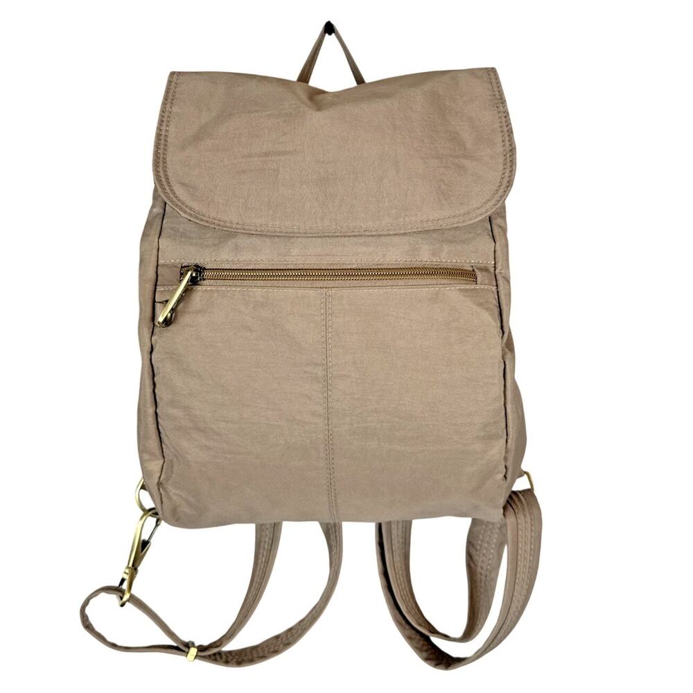 Travelon Anti-Theft Signature Slim Backpack Sable Brown RFID Pockets‎ Organizer